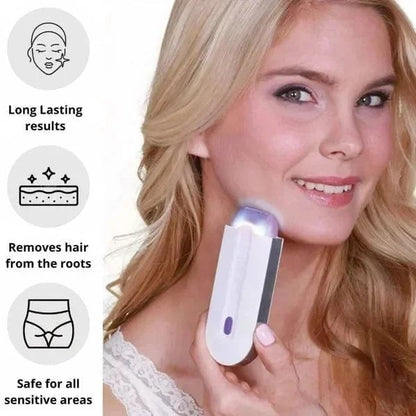 Rechargeable Instant & Painless Hair Remover with Sensa-Light – For Face & Body