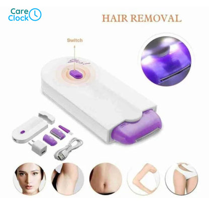 Rechargeable Instant & Painless Hair Remover with Sensa-Light – For Face & Body